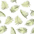 Topical palm leaves pattern. Royalty Free Stock Photo