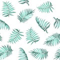 Topical palm leaves pattern.