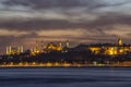 Topkapi Palace, Blue Mosque, Hagia Sophia Beautiful sunset Panoramic Istanbul. Istanbul, Turkey Royalty Free Stock Photo