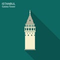 Topkapi Palace, Gate of Salutation, Istanbul, Turkey. Flat icon Royalty Free Stock Photo