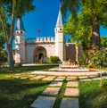 Topkapi palace gate towers and wall in Istanbul Royalty Free Stock Photo