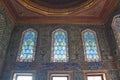 Topkapi palace interior, mosaic tiled walls, Istanbul Turkey Royalty Free Stock Photo