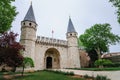 Topkapi Palace. Istanbul, Topkapi Palace entrance. Topkapi Palace entrance and towers Royalty Free Stock Photo