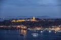 Topkapi palace and prince islands at night, Istanbul