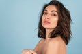 Topless beauty portrait of a young woman with bare shoulders Royalty Free Stock Photo
