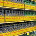 The Topo Chico Mineral Water aisle of a Bravo Market grocery store in Orlando, Florida