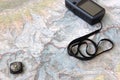 Topo map with GPS and compass