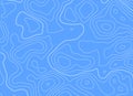 Topographic contour lines in blue background