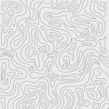Topographic contour lines map pattern black and white background