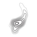 Topographic contour map black and white logo