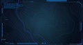 Topographic futuristic map screen overlay Royalty Free Stock Photo