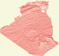 Topographic map of Algeria