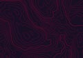 Topographic map background with altitude lines. Abstract terrain topography with elevation levels of the relief