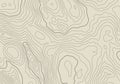 Topographic map background with altitude lines. Abstract terrain topography with elevation levels of the relief