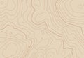 Topographic map background with altitude lines. Abstract terrain topography with elevation levels of the relief