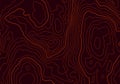 Topographic map background with altitude lines. Abstract terrain topography with elevation levels of the relief