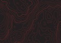 Topographic map background with altitude lines. Abstract terrain topography with elevation levels of the relief