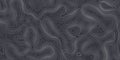 Topographic map background. Black abstract contour surface, terrain landscape grid with wave shape. Geographic textured