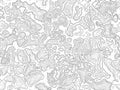 Topographic map background. Topo lines pattern, abstract relief and elevation map seamless texture