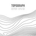 Topographic map contour background. Topo map with elevation. Contour map vector. Geographic World Topography map grid Royalty Free Stock Photo