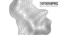 Topographic map contour background. Topo map with elevation. Contour map vector. Geographic World Topography map grid Royalty Free Stock Photo