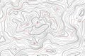 TOPOGRAPHIC MAP WITH CONTOUR LINES AND ATTRACTION. SEAMLESS VECTOR PATTERN