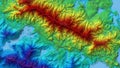 Topographic Map with Elevation Data Royalty Free Stock Photo