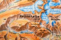 Topographic map of Kebnekaise mountain Sweden.. Royalty Free Stock Photo