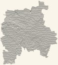 Topographic map of Leipzig, Germany