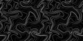 Topographic map linear background. Abstract vector seamless pattern Royalty Free Stock Photo