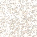 Topographic map seamless pattern. Royalty Free Stock Photo