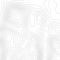 Topographic texture map on white background. Topo map elevation lines. Contour vector abstract vector illustration