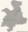 Topographic relief map of OFFENBACH AM MAIN, GERMANY