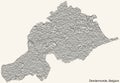 Topographic relief map of DENDERMONDE, BELGIUM