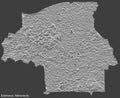Topographic relief map of EINDHOVEN, NETHERLANDS