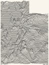 Beige topographic map of Utah, USA