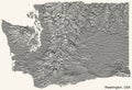 Beige topographic map of Washington, USA