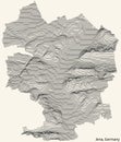 Topographic relief map of JENA, GERMANY