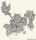 Topographic relief map of KRISTIANSAND, NORWAY Royalty Free Stock Photo