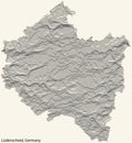 Topographic relief map of LÃDENSCHEID, GERMANY