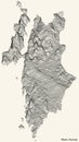 Topographic relief map of MOSS, NORWAY