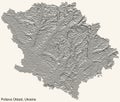 Topographic relief map of the POLTAVA OBLAST, UKRAINE