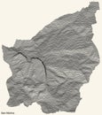 Topographic relief map of SAN MARINO