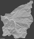 Topographic relief map of SAN MARINO