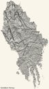 Topographic relief map of SANDEFJORD, NORWAY