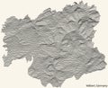 Topographic relief map of VELBERT, GERMANY