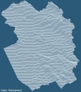 Blue topographic map of Uster, Switzerland Royalty Free Stock Photo