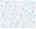Topographic vector map with lake, river and isoline Royalty Free Stock Photo