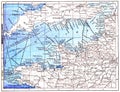 Topographical Map of the English Channel in Manche in Basse-Normandie, France, vintage engraving