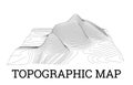 Topographical map of the locality, vector illustration Royalty Free Stock Photo